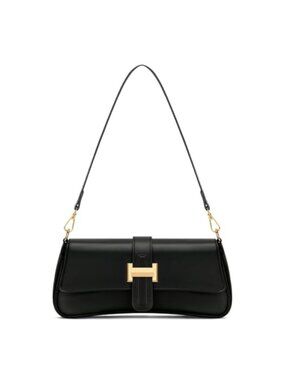 Small Hobo Shoulder Bag for Women, Retro PU Leather Underarm Purse with Chain